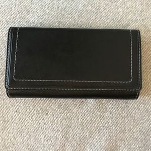 Nine West black trifold wallet- new was a gift never used!